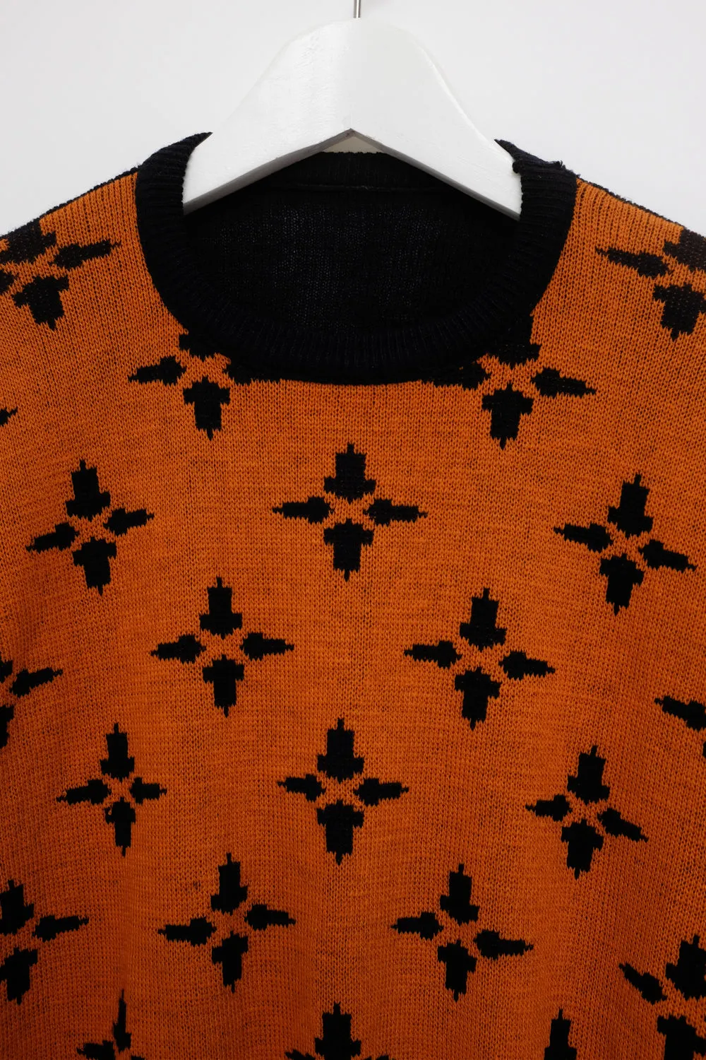 0065_VINTAGE PATTERN SLIM SWEATER