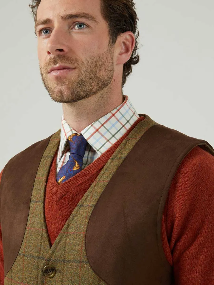 ALAN PAINE Combrook Mens Shooting Waistcoat - Thyme