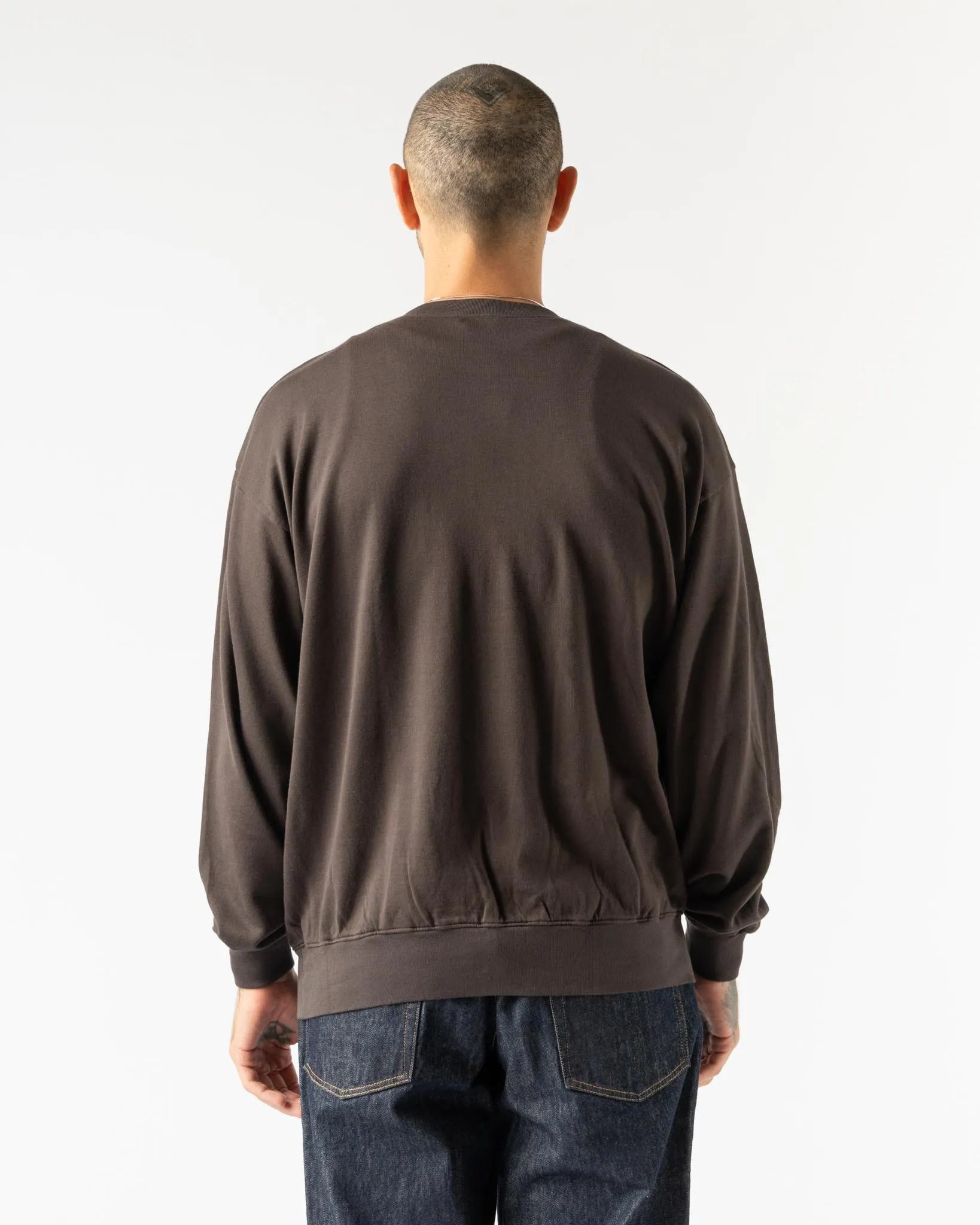 Auralee Super High Gauge Sweat Pullover in Dark Brown