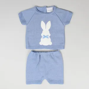 Baby Boy Blue Shorts and Top with Bunny