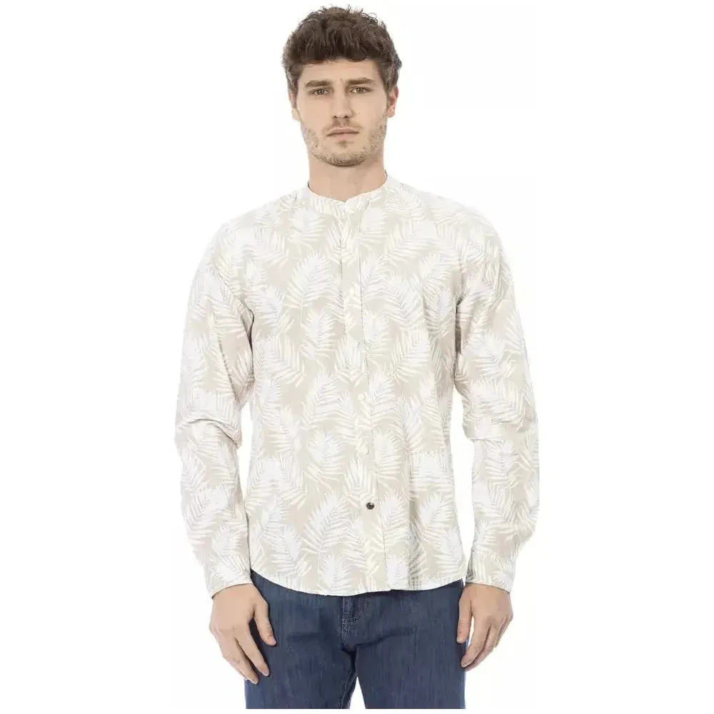 Baldinini Trend Beige Cotton Men Shirt