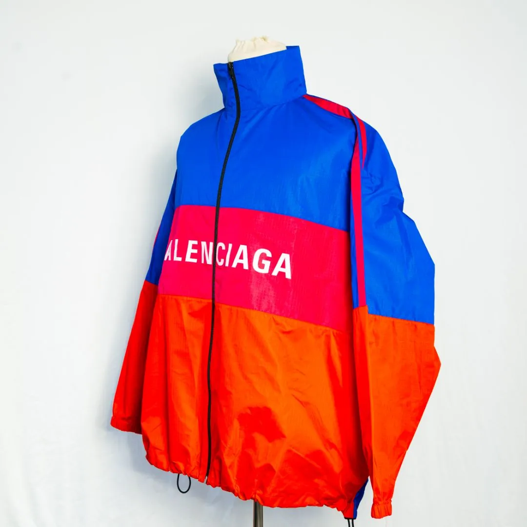 Balenciaga Logo  Zip-Up Windbreaker Jacket