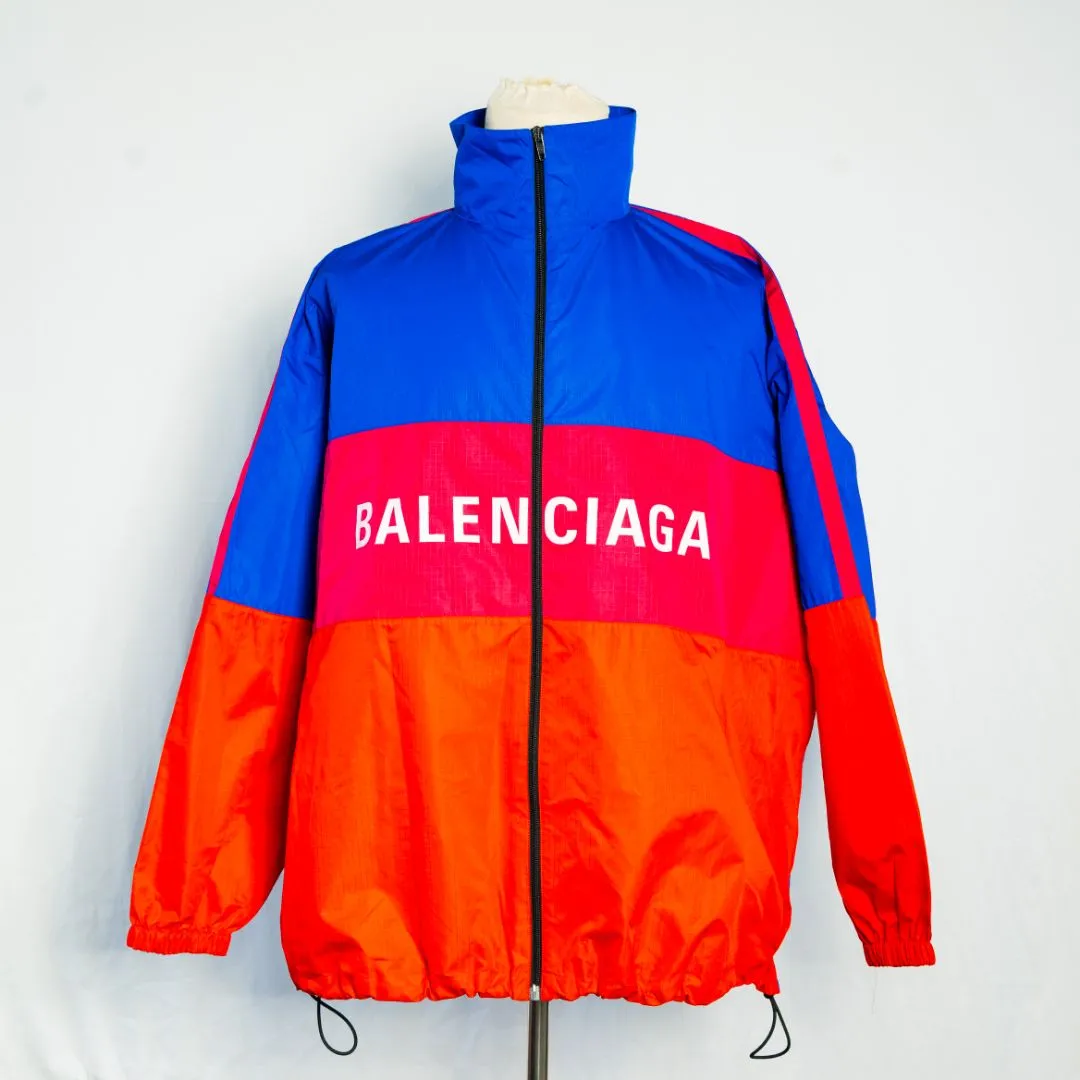 Balenciaga Logo  Zip-Up Windbreaker Jacket