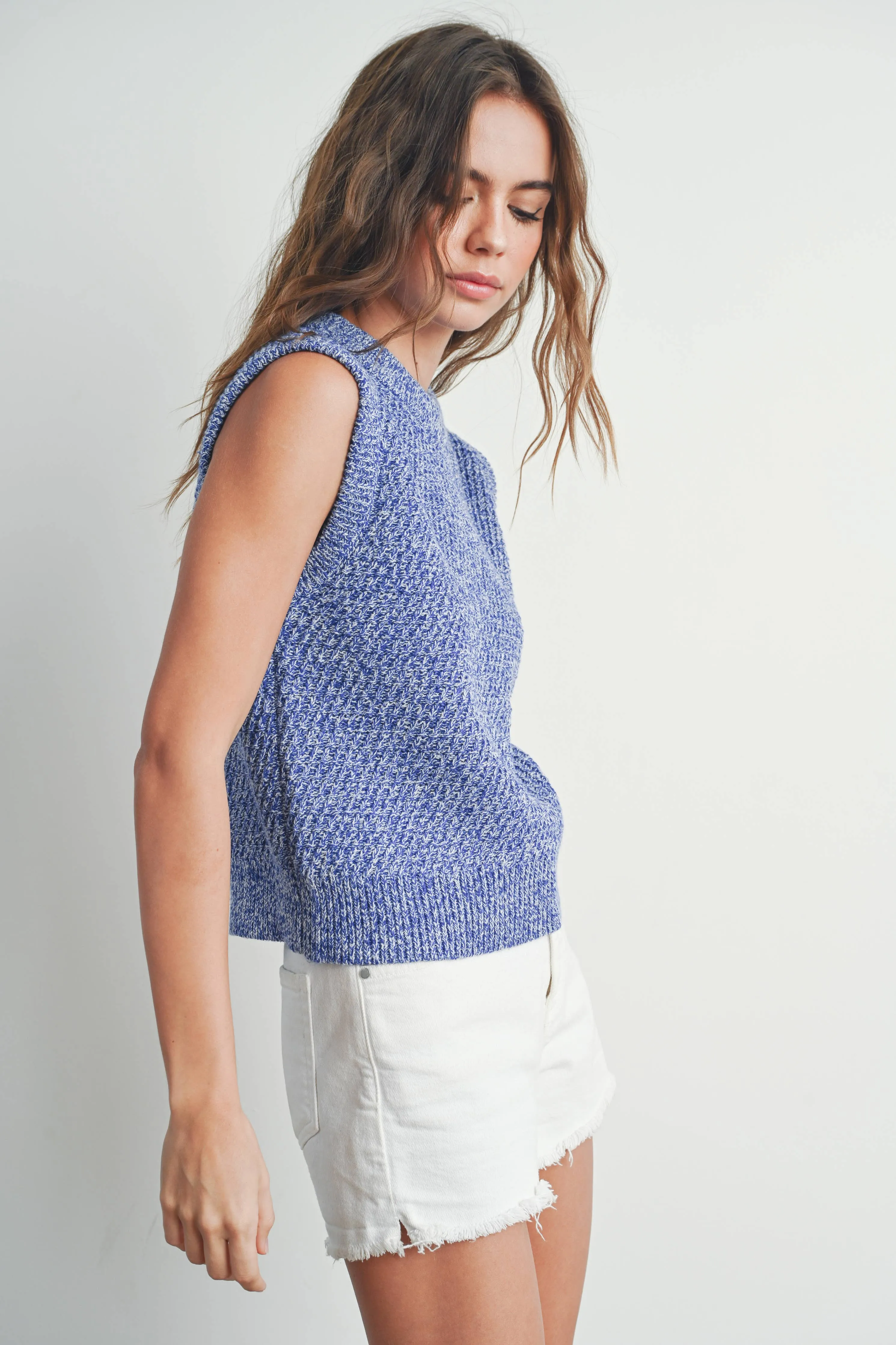 Blue & Ivory Sweater Vest