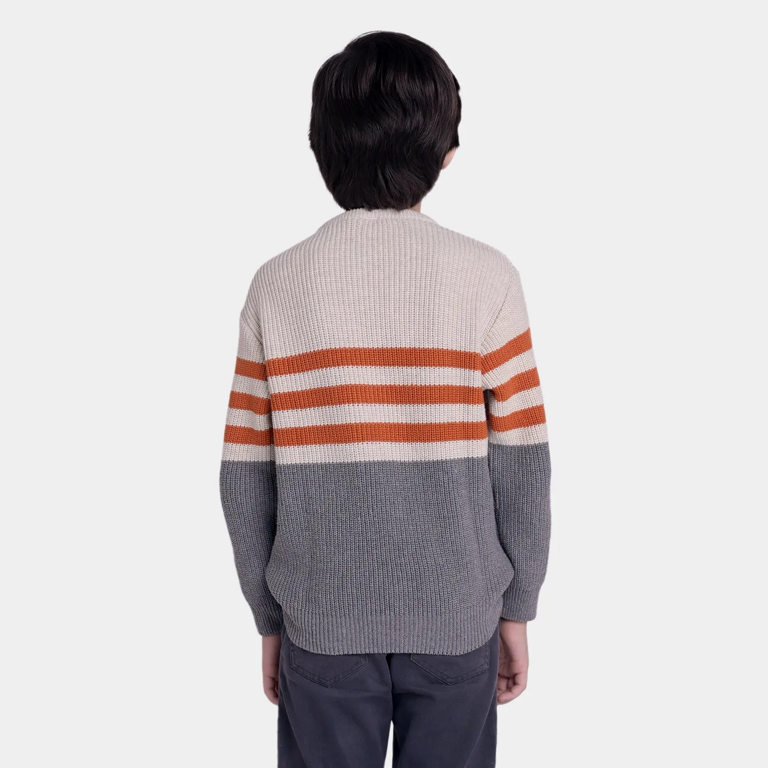 Boys Cotton Full Sleeves Cardigan-STRIPE