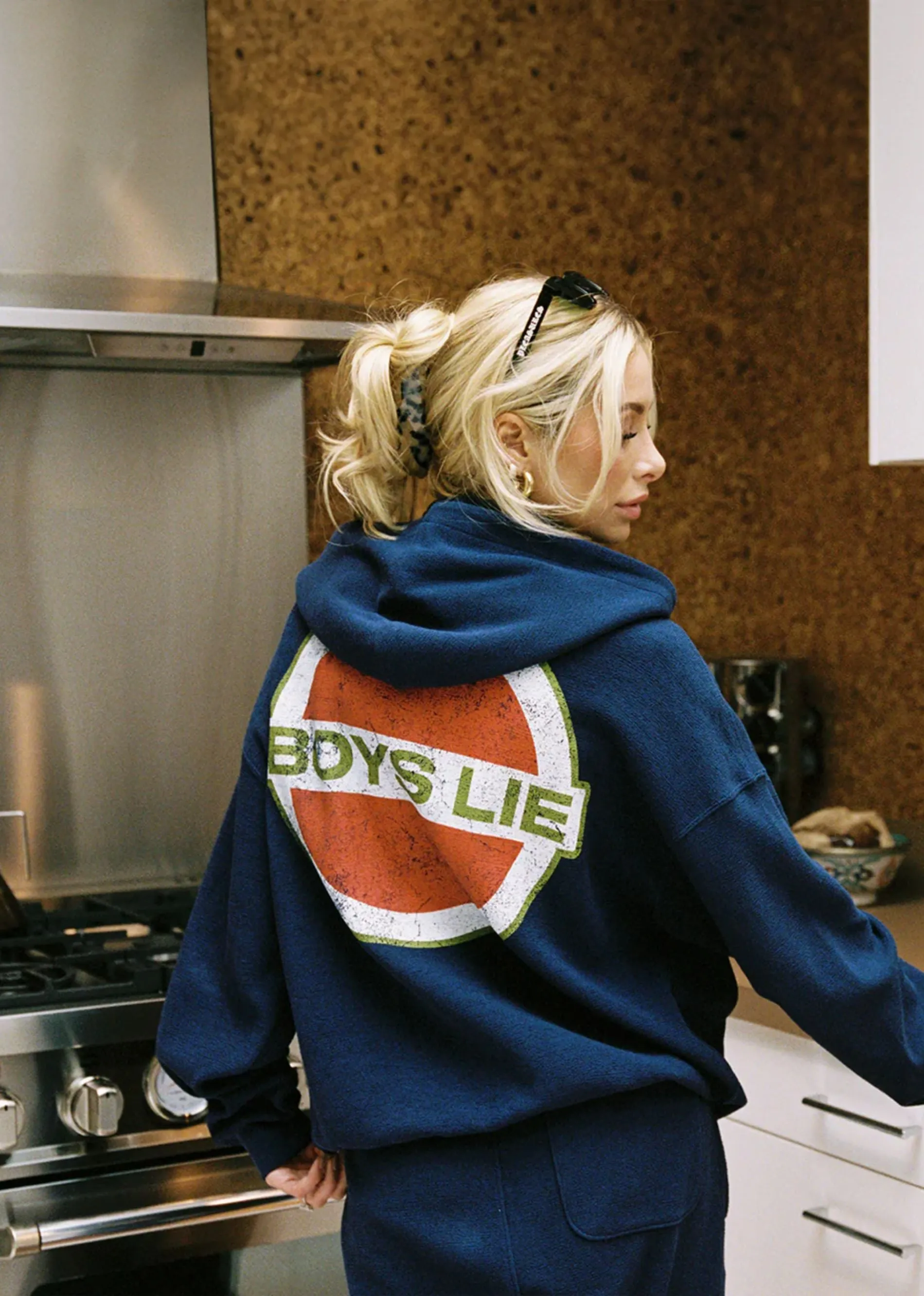 Boys Lie Pamela V3 Racer Hoodie ★ Navy