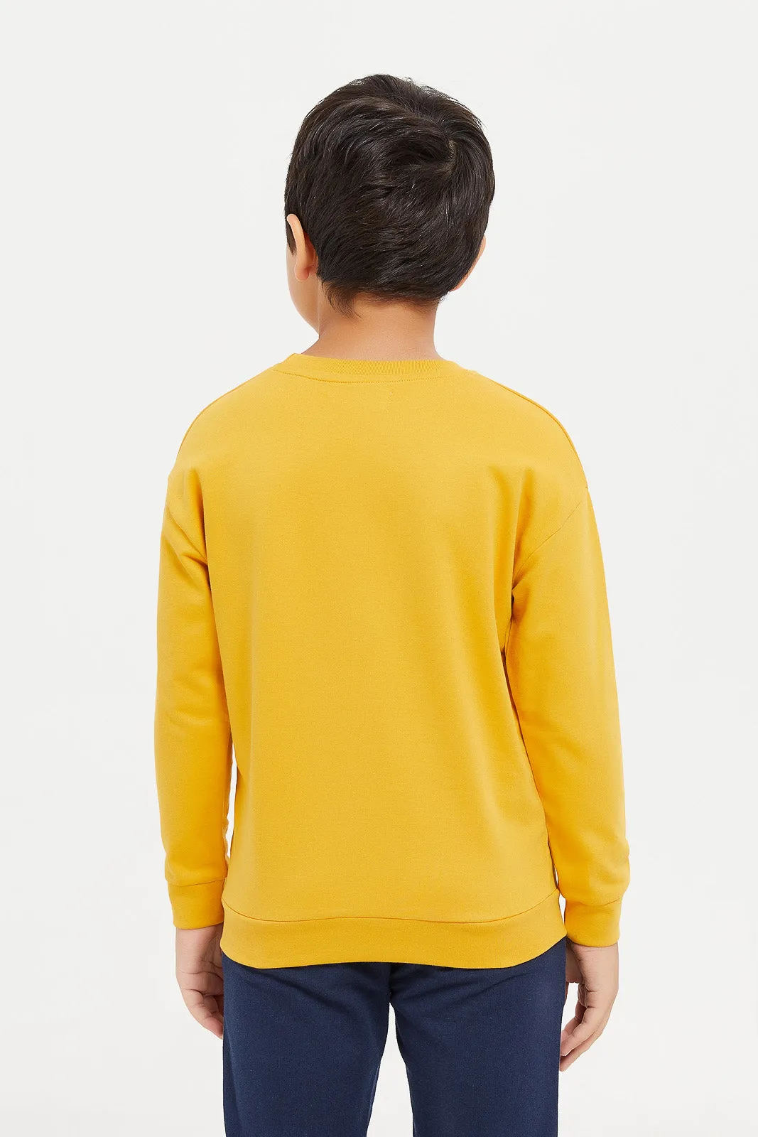 Boys Yellow Over Sized Sweatshirt