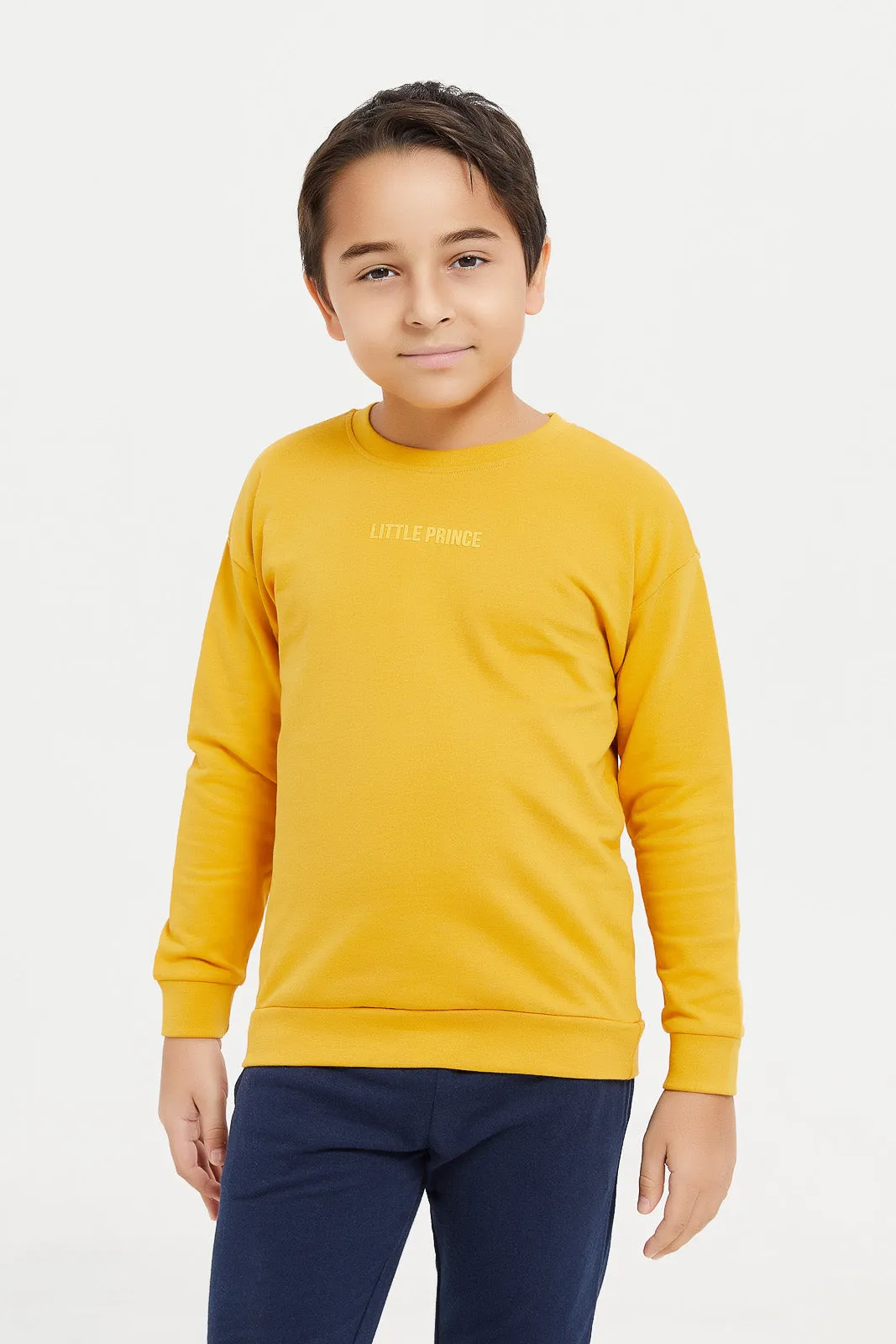 Boys Yellow Over Sized Sweatshirt