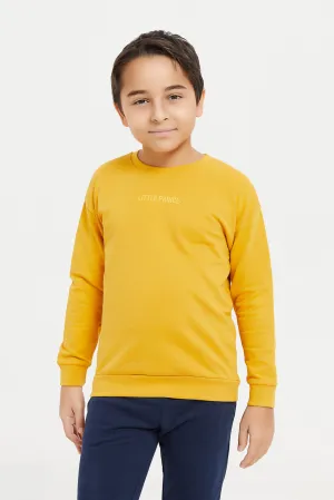 Boys Yellow Over Sized Sweatshirt