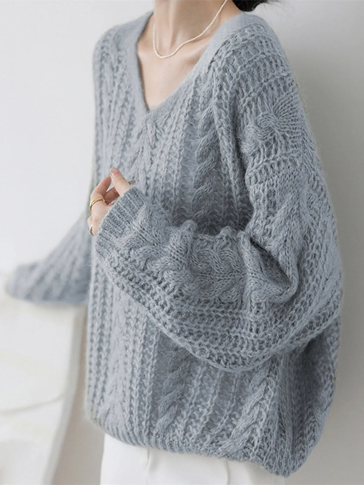 Cable Knit Graceful Oversized Sweater