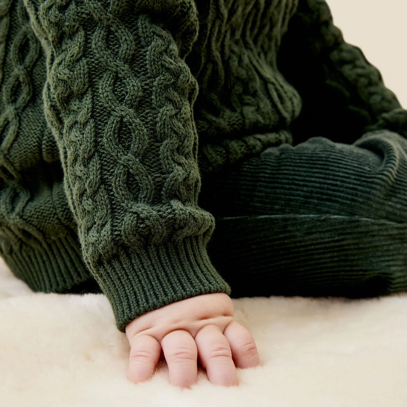 Cable Knit Sweater & Leggings Outfit