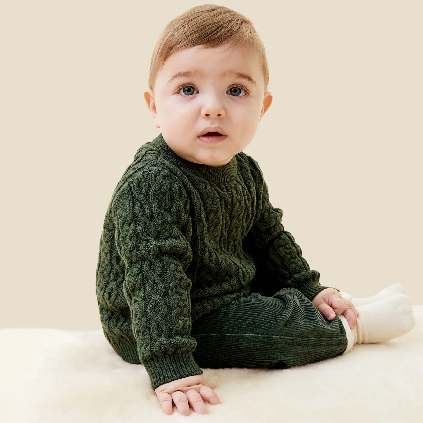 Cable Knit Sweater & Leggings Outfit