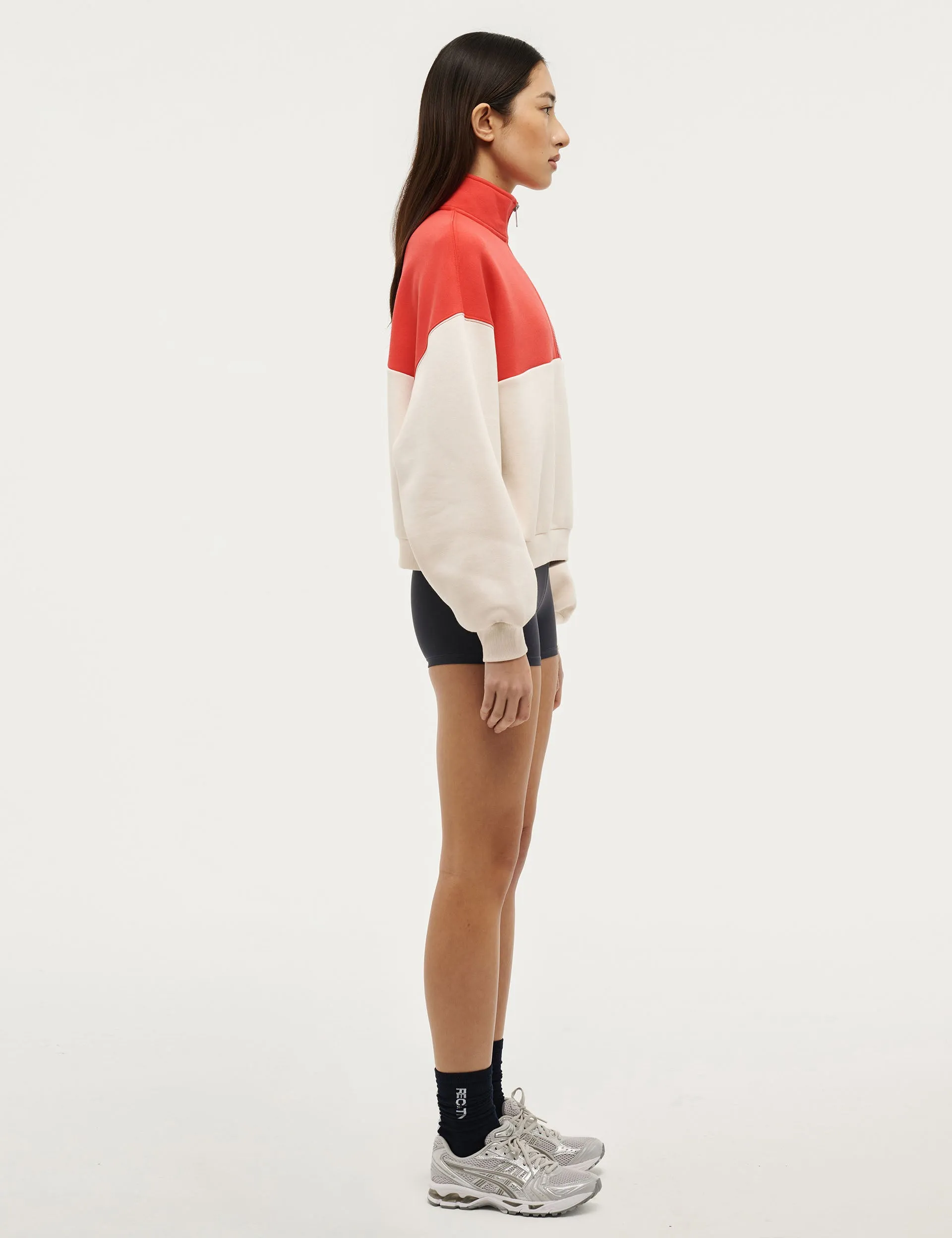 Centre Field Sweat - Whisper White/Poppy Red