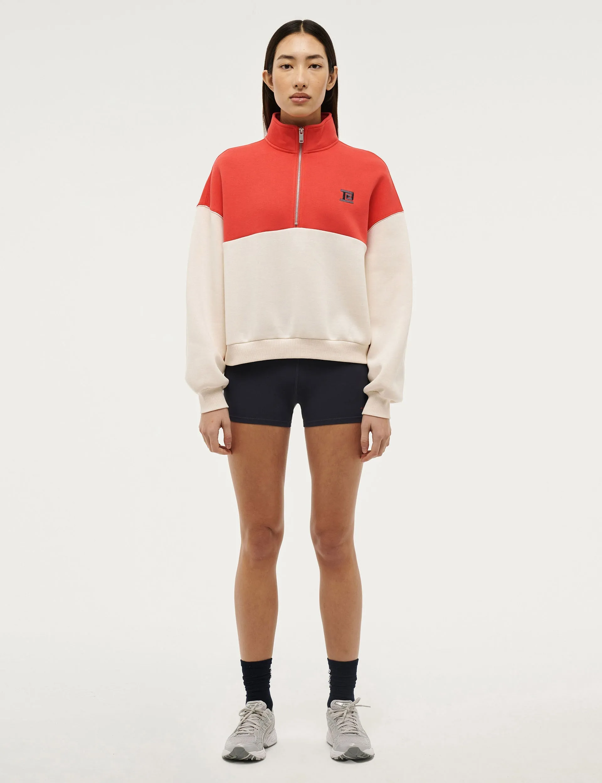 Centre Field Sweat - Whisper White/Poppy Red