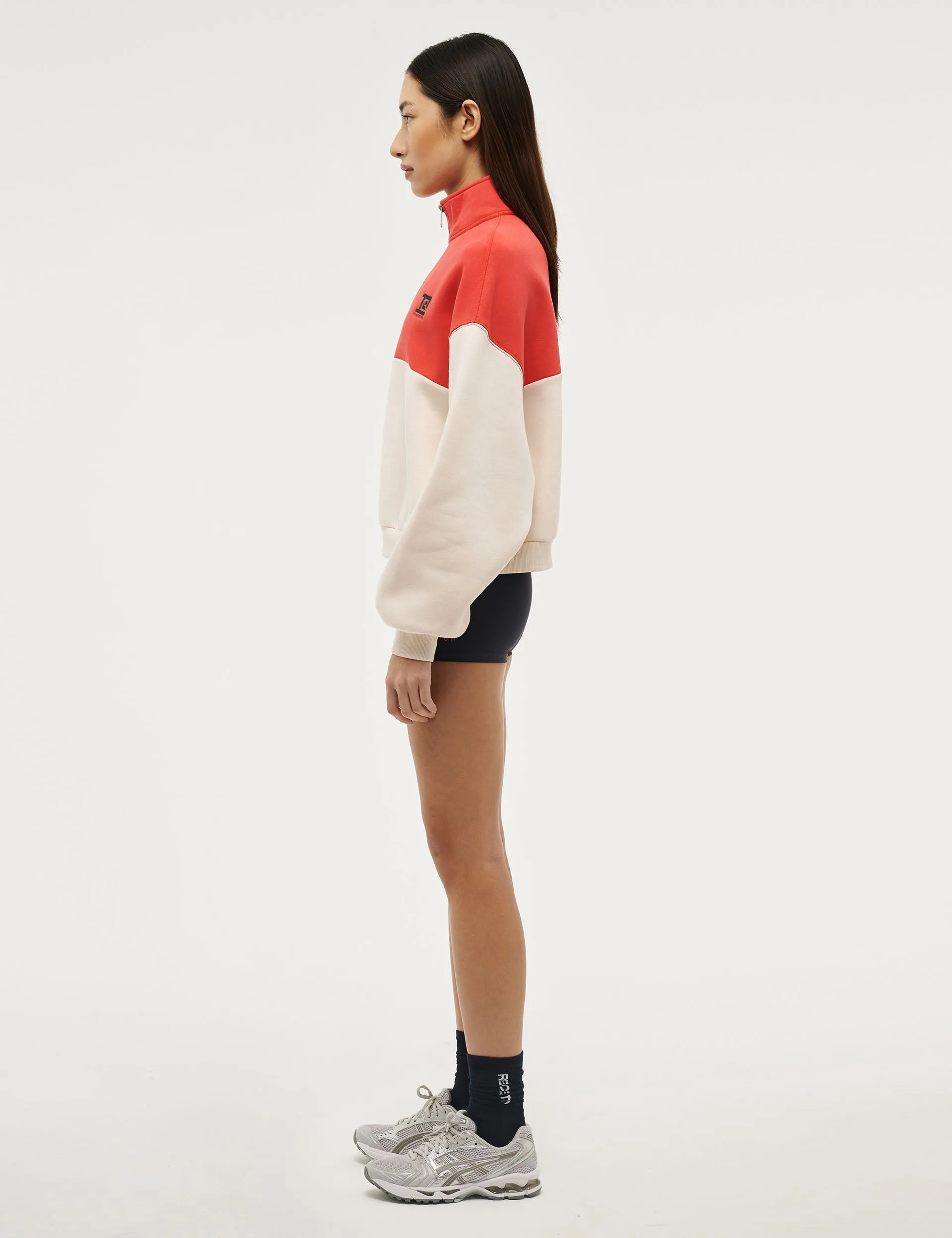 Centre Field Sweat - Whisper White/Poppy Red