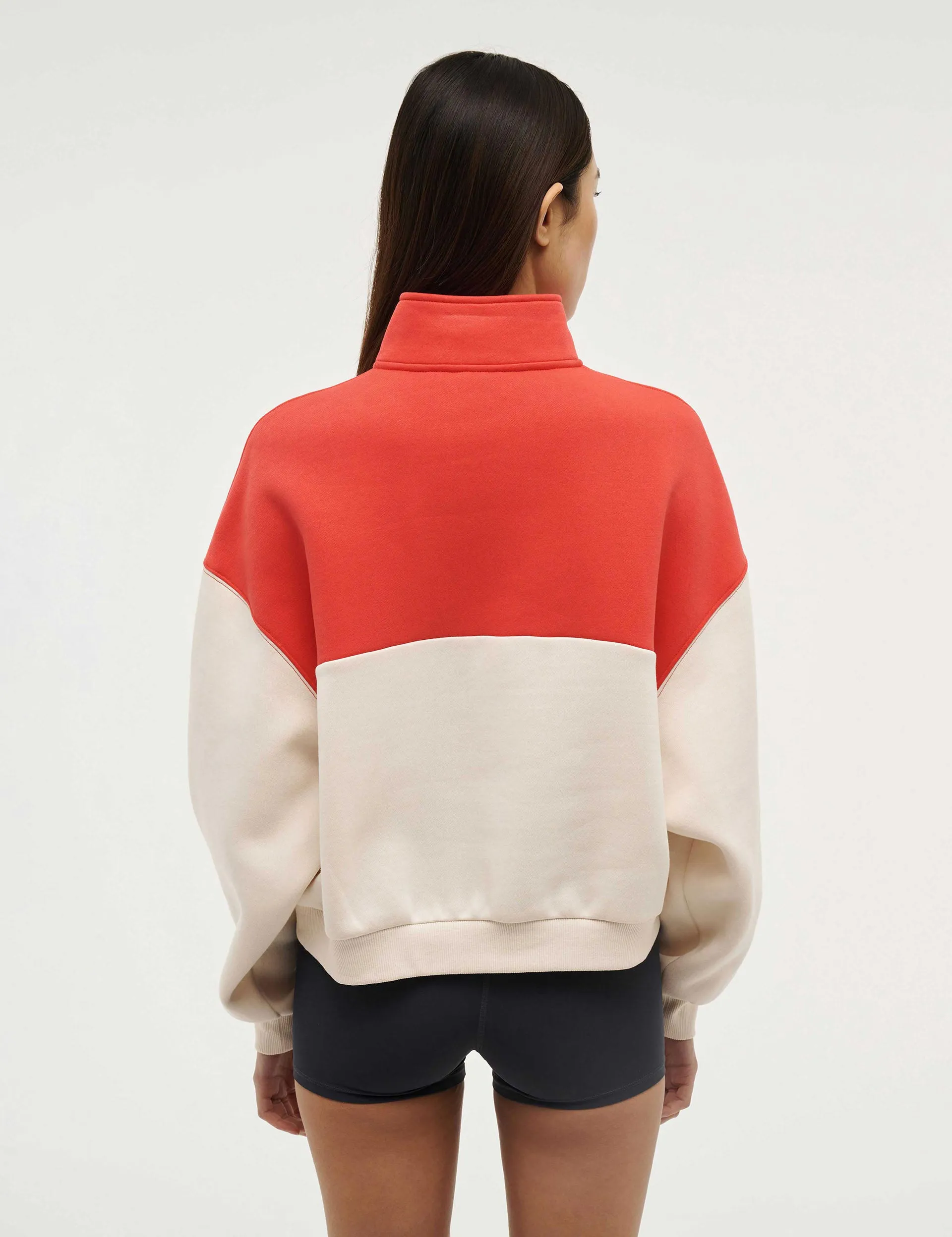 Centre Field Sweat - Whisper White/Poppy Red