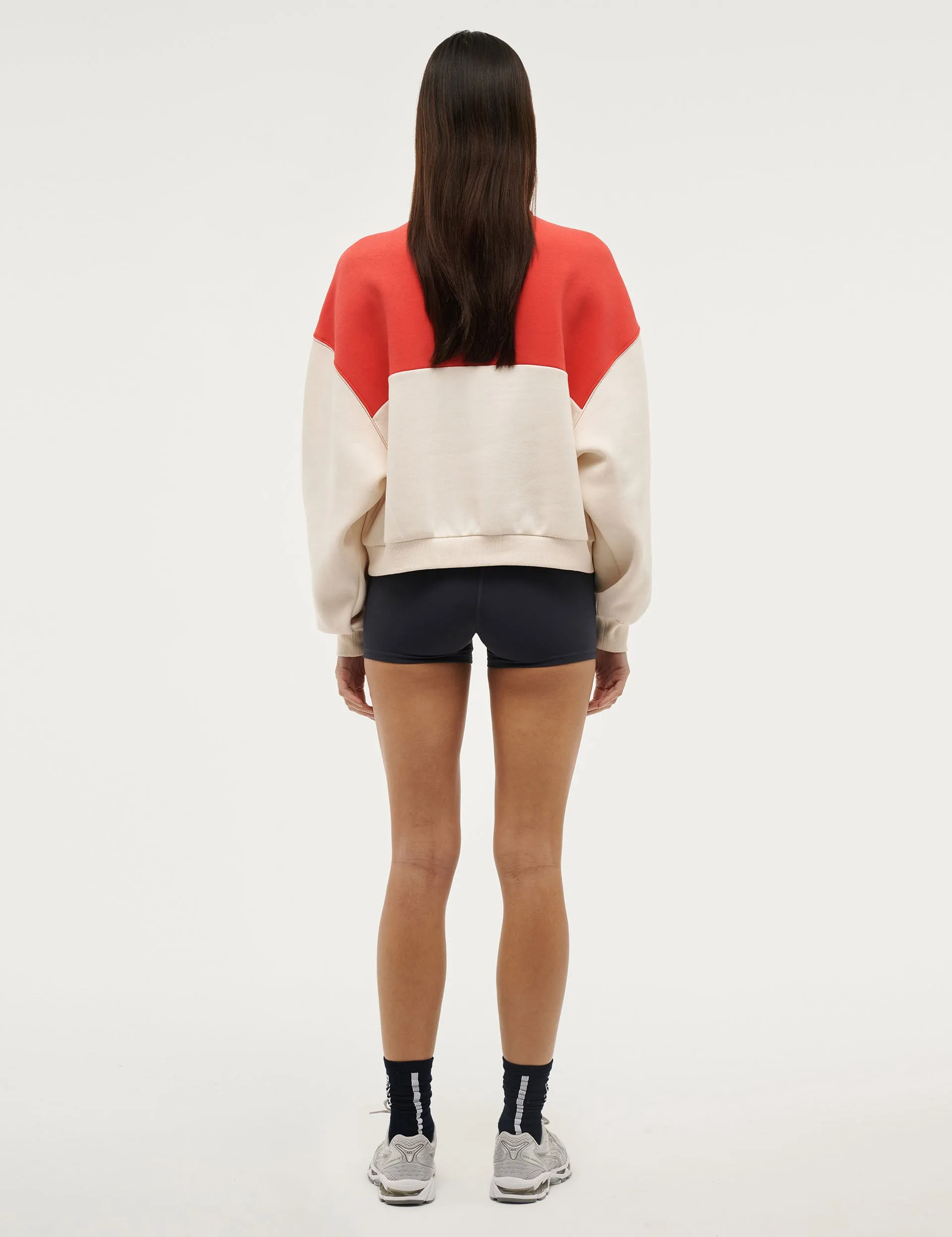 Centre Field Sweat - Whisper White/Poppy Red