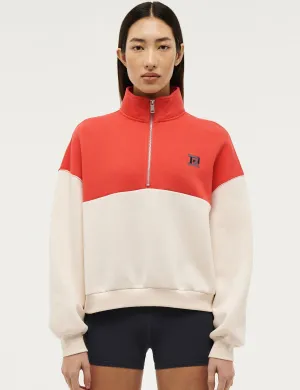 Centre Field Sweat - Whisper White/Poppy Red