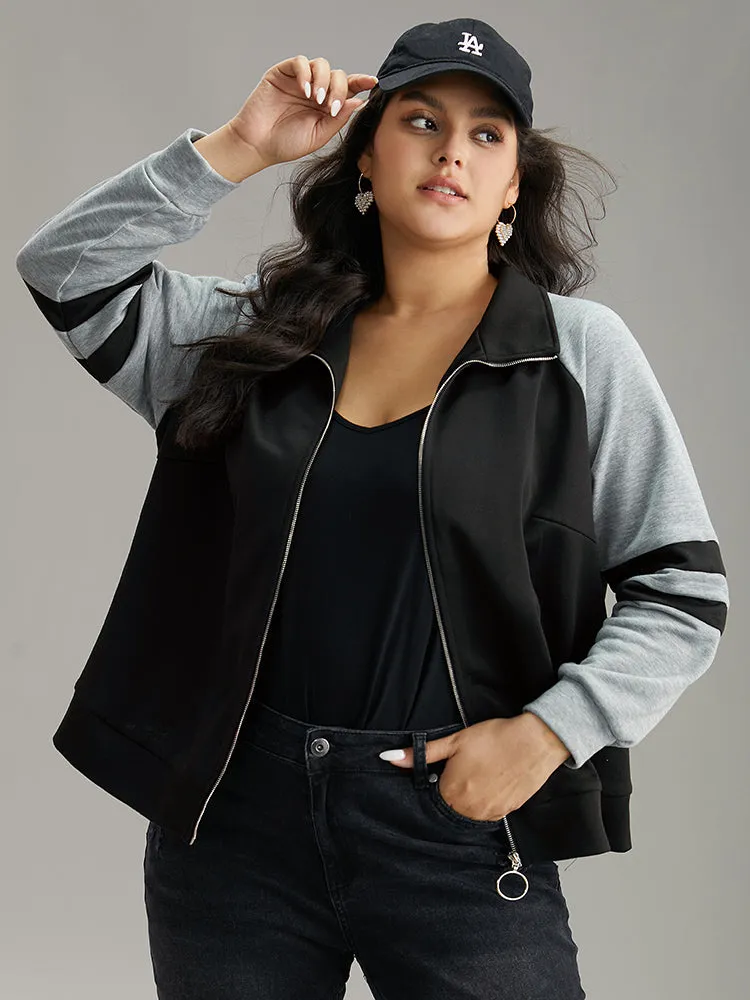 Contrast Contrast Trim O Ring Zipper Jacket