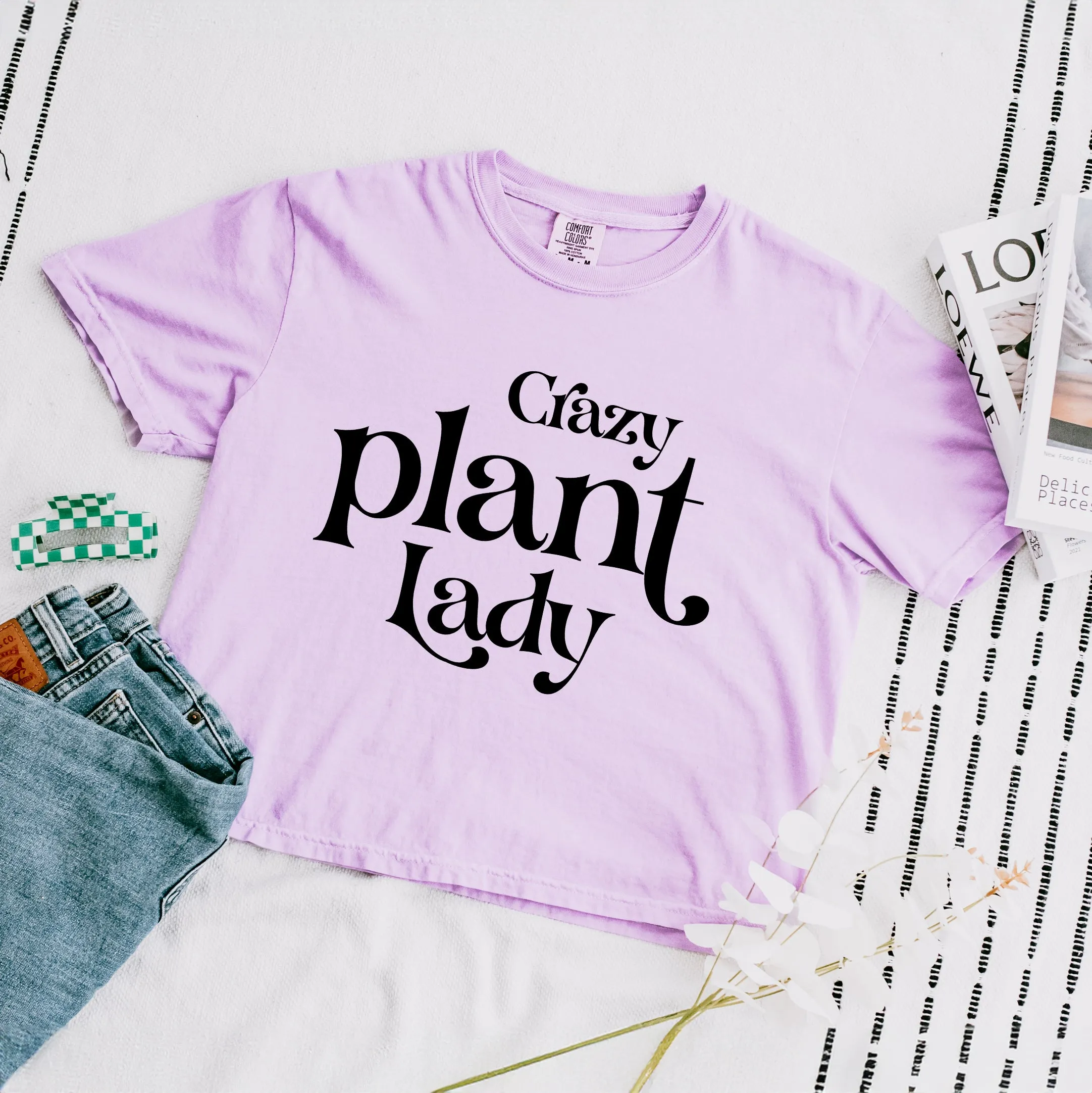 Crazy Plant Lady | Relaxed Fit Cropped Tee