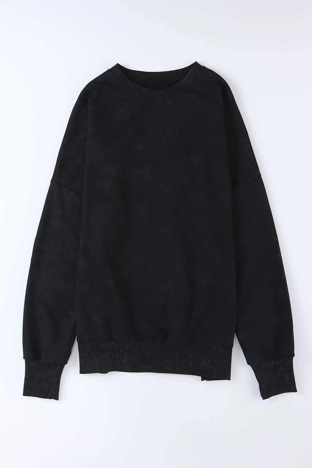 Customizable Drop Shoulder Ribbed Trim Oversized Sweatshirt