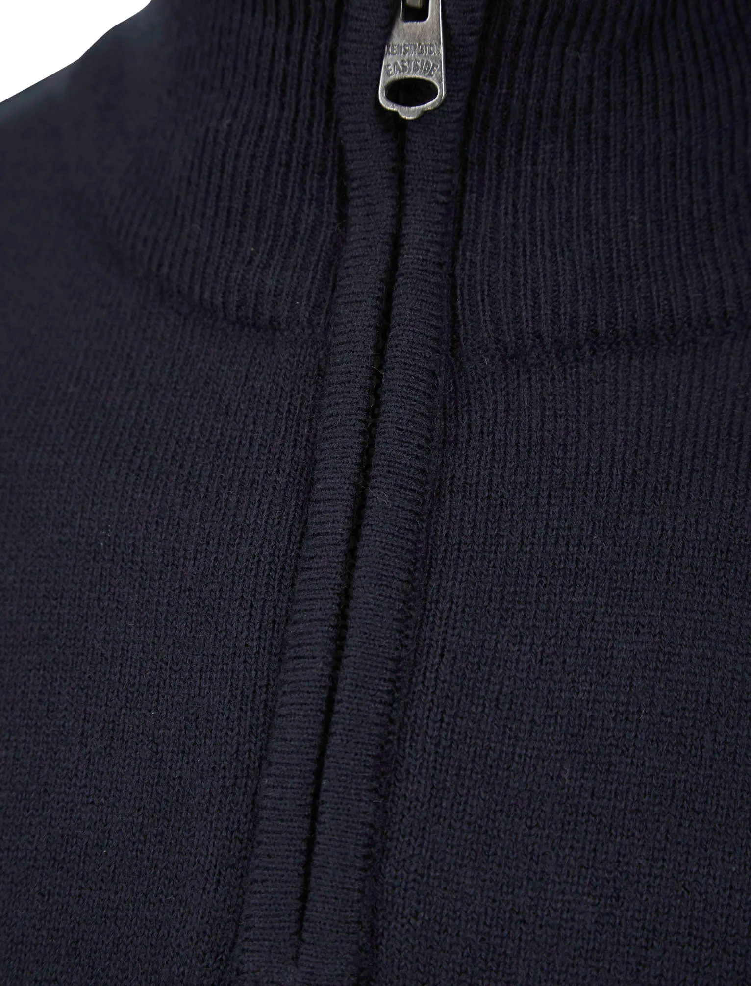 Debmar Half Zip Colour Block Knitted Jumper In Ink - Kensington Eastside