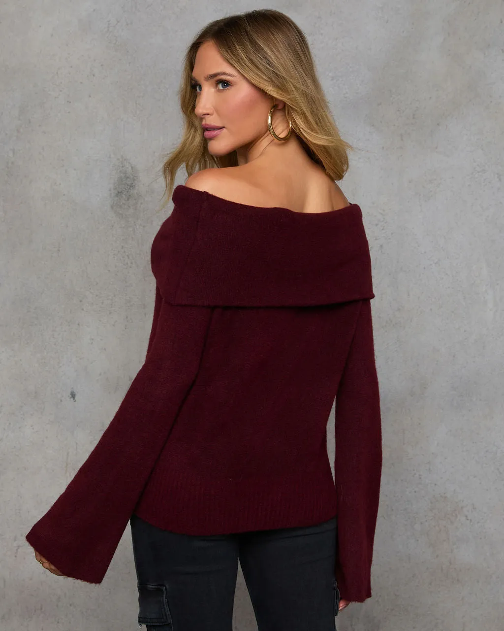 Dreamworld Off The Shoulder Pullover Sweater