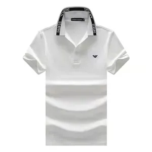 EA7 Colour-Blocked Collar Relaxed Fit Polo-White