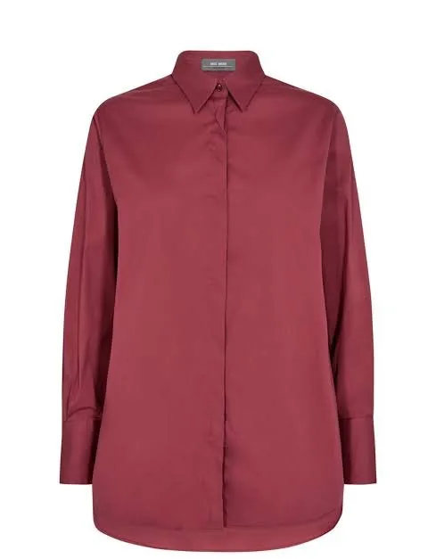 Enola Oversized Shirt | Oxblood