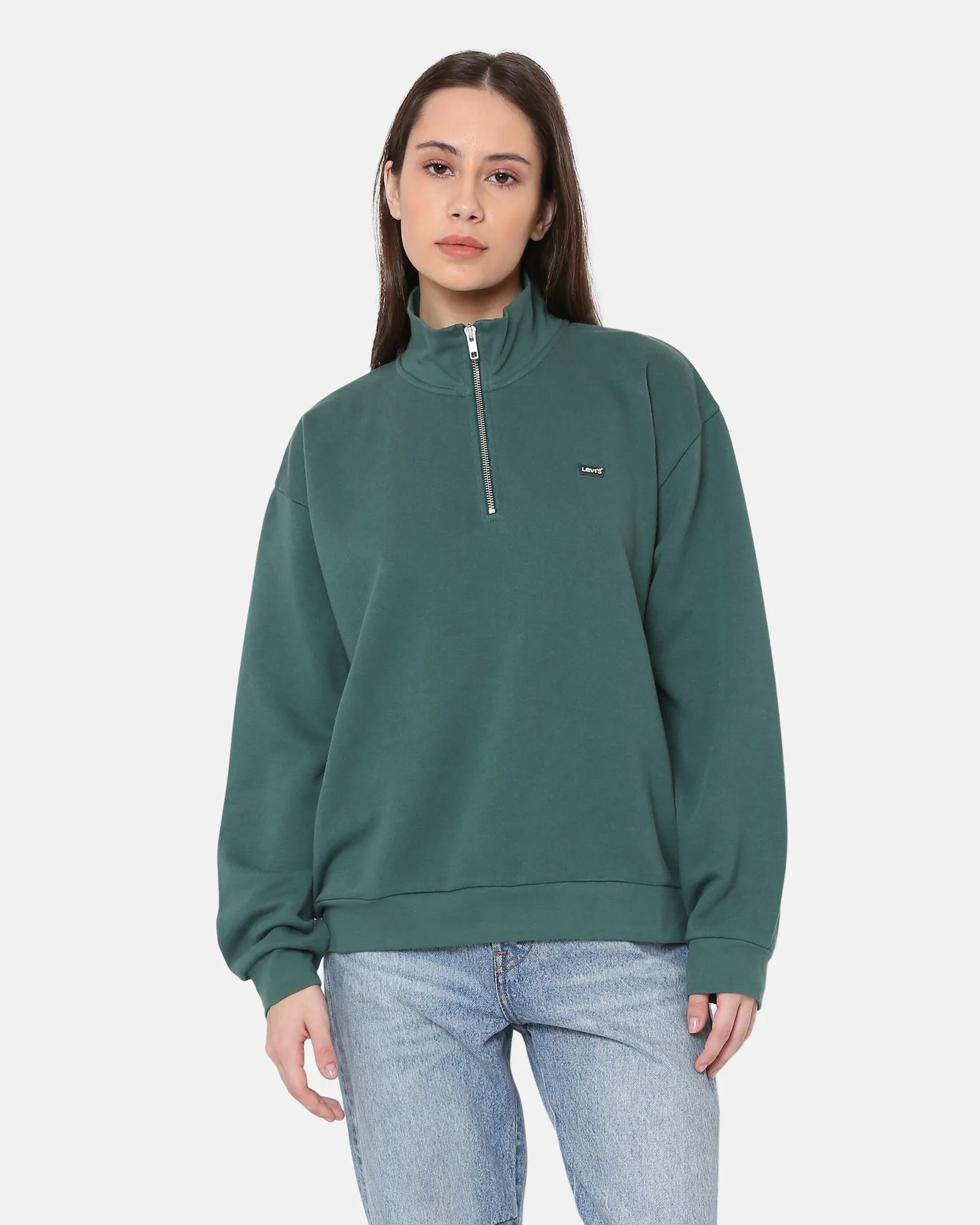 Everyday 1/4 Zip Sweatshirt in Bistro Green