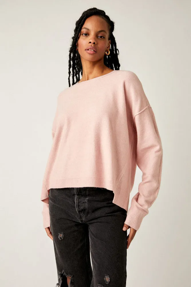 Free People Luna Pullover in Pink Lotus