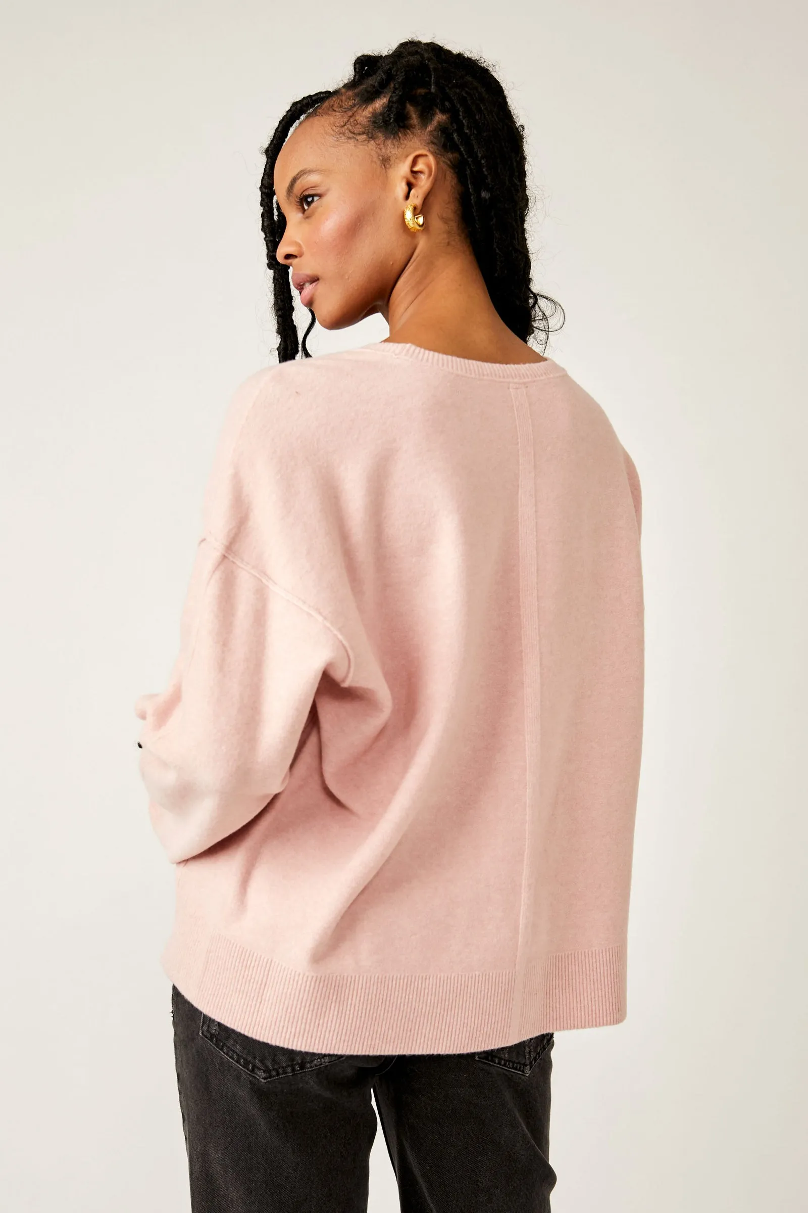 Free People Luna Pullover in Pink Lotus