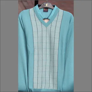 Gabicci M08 Duck Egg Pattern V Neck^