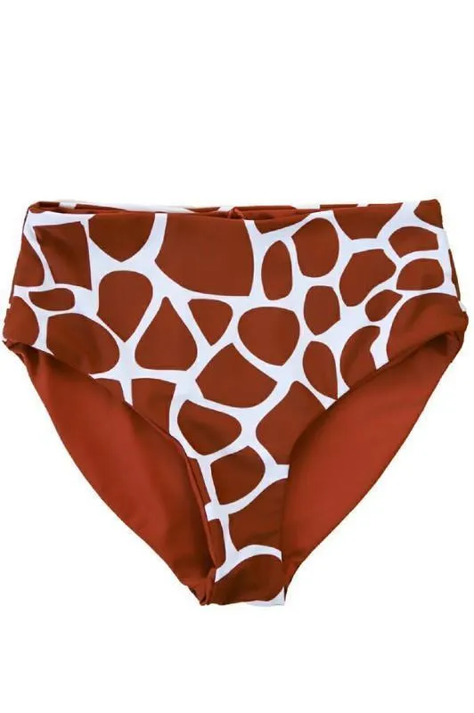 Giraffe & Sienna Reversible Mid Rise Swim Bottoms