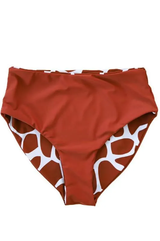 Giraffe & Sienna Reversible Mid Rise Swim Bottoms