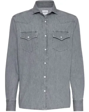 Grigio Western Style Denim Sportshirt