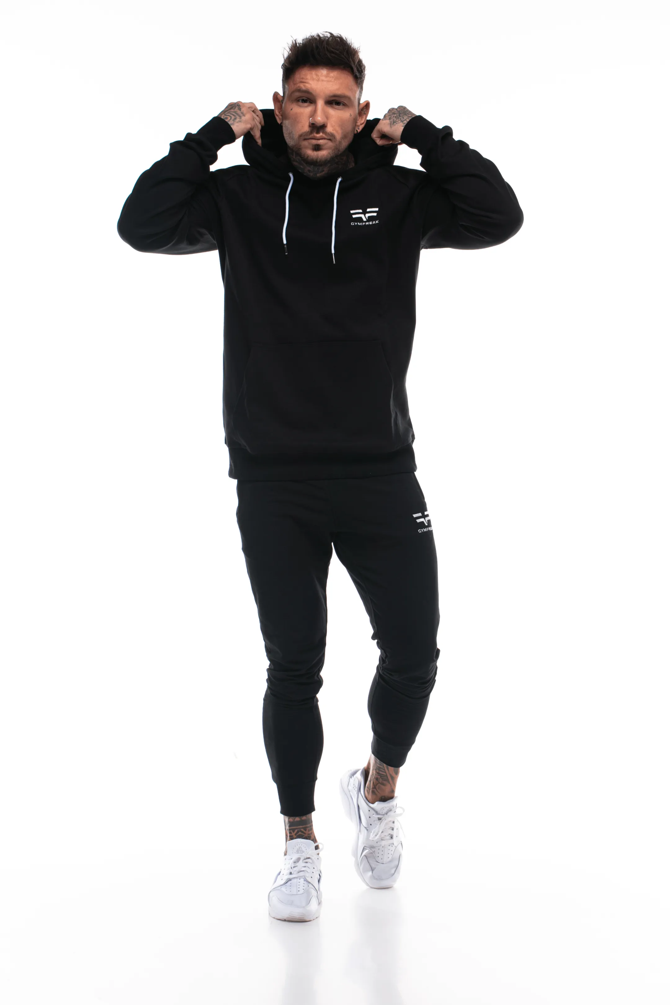 GymFreak Mens Power Hoodie - Black