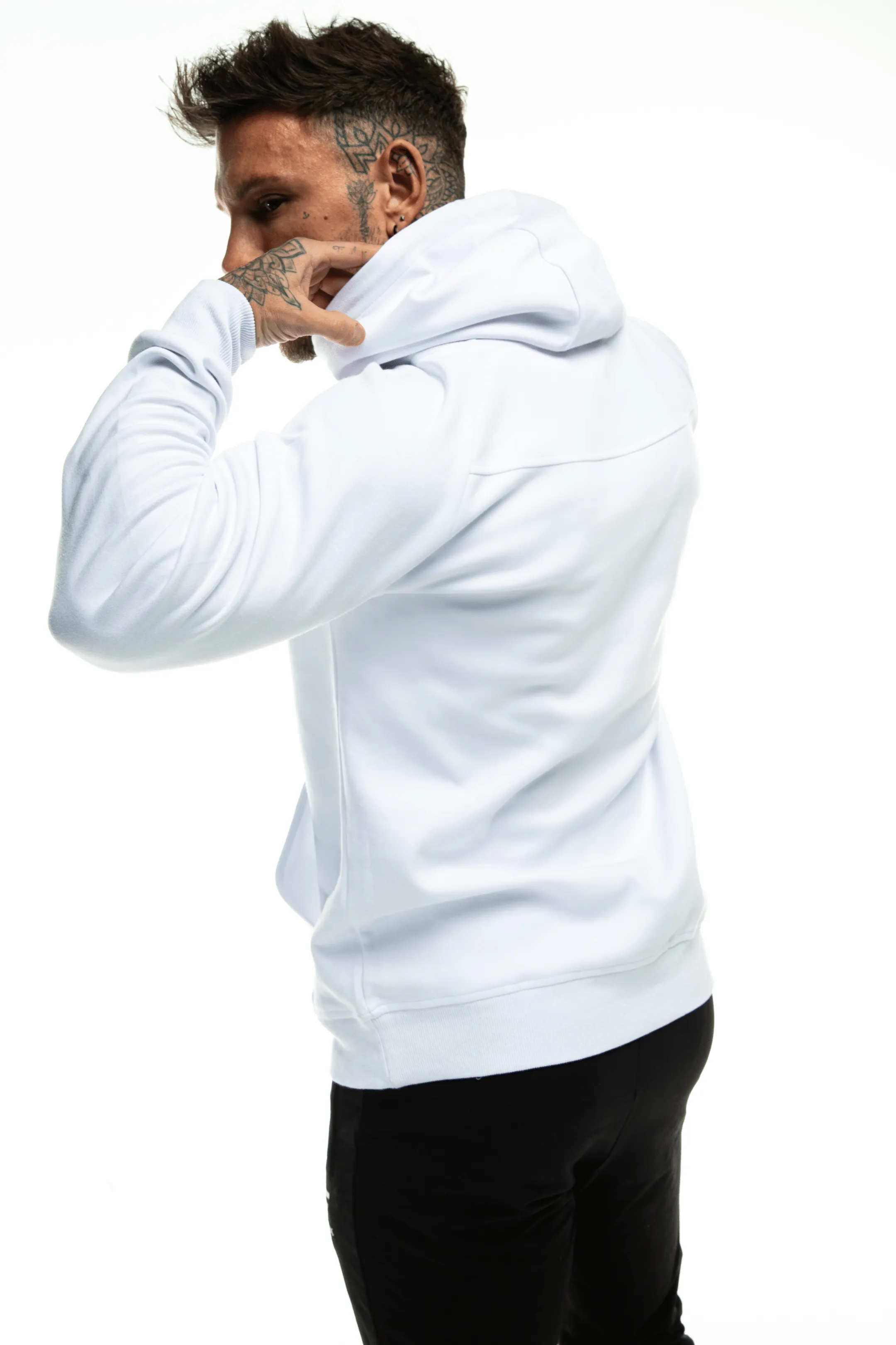 GymFreak Mens Power Hoodie - White