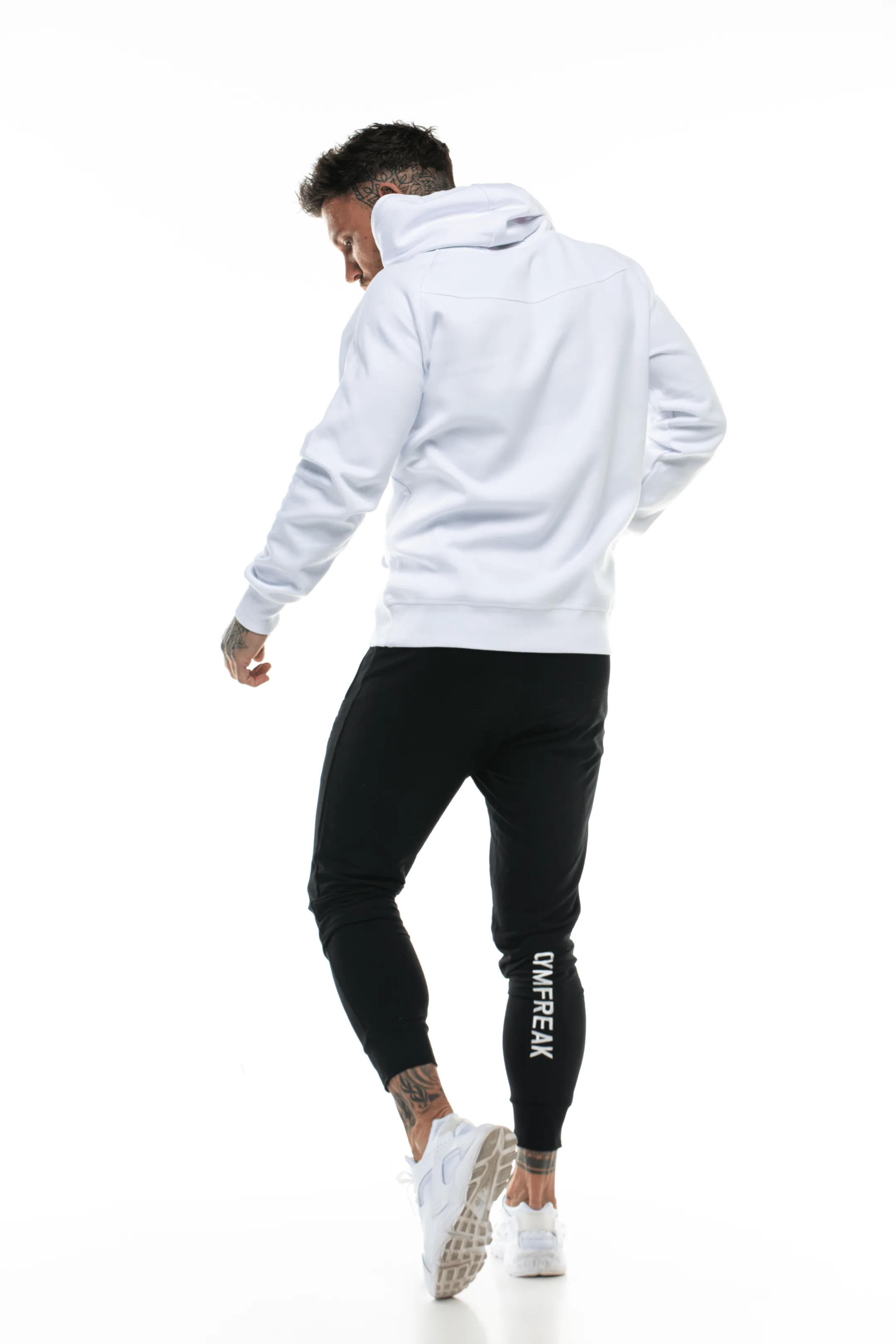 GymFreak Mens Power Hoodie - White