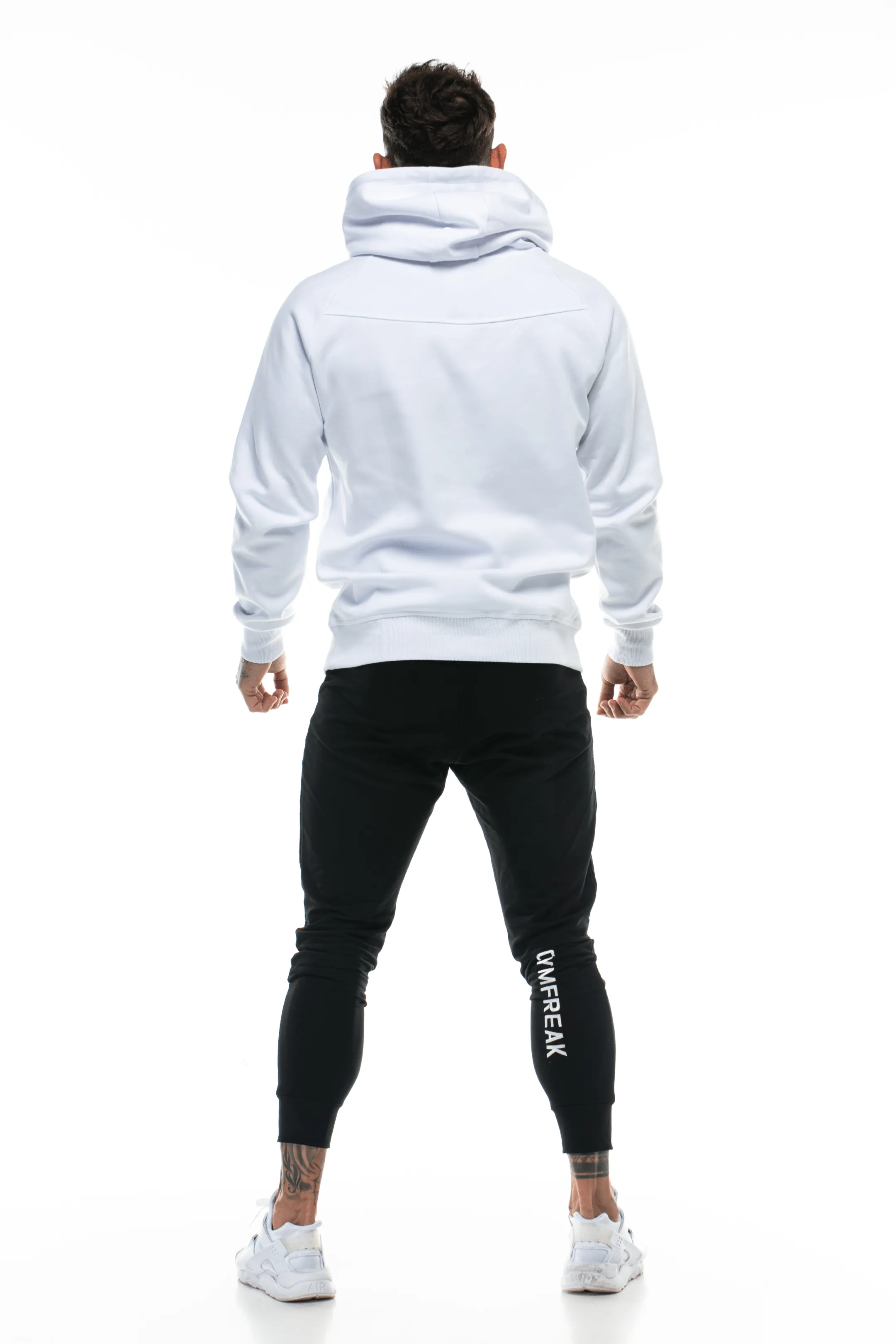 GymFreak Mens Power Hoodie - White