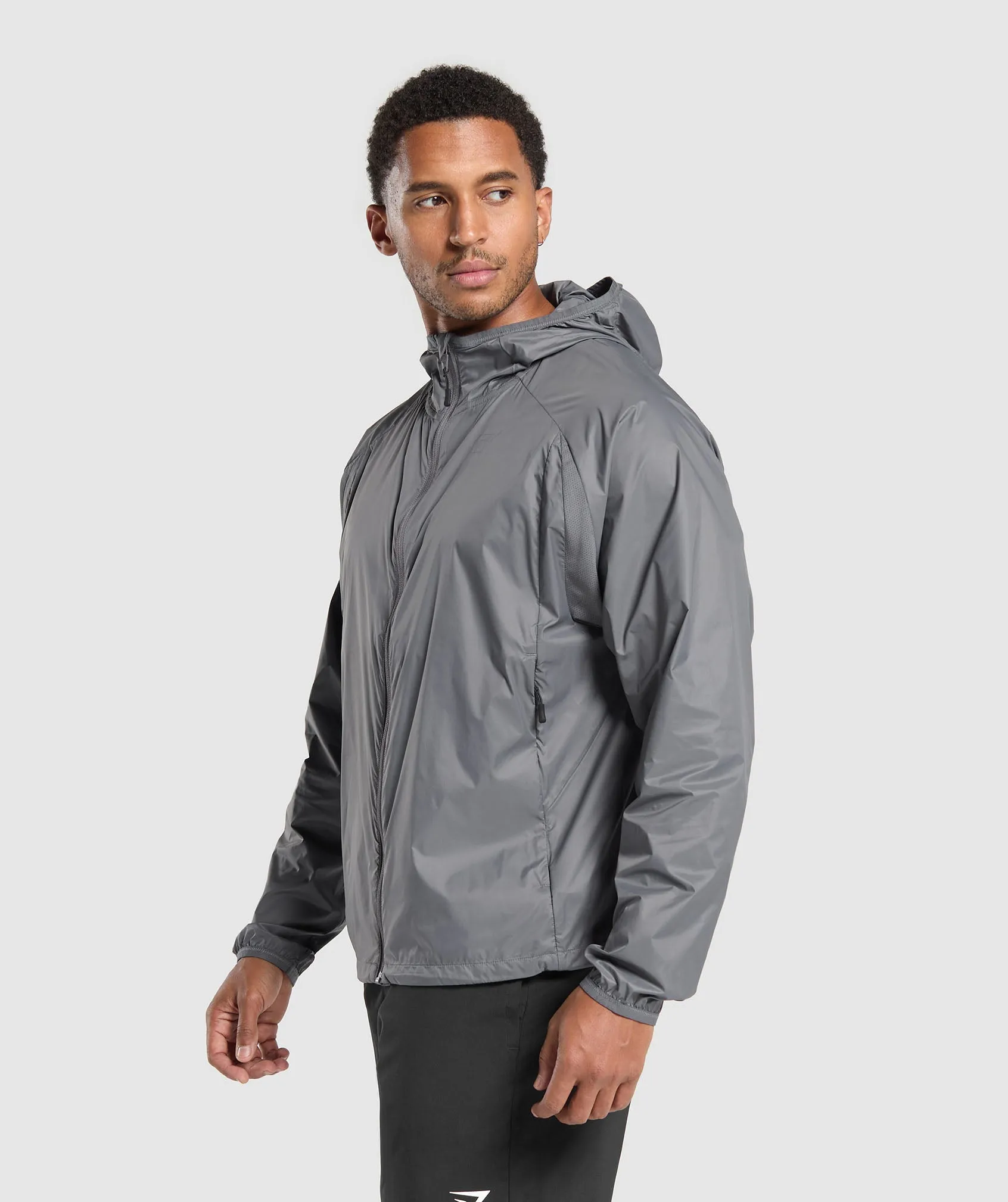 Gymshark Bude Packaway Shell - Pitch Grey