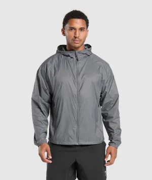 Gymshark Bude Packaway Shell - Pitch Grey