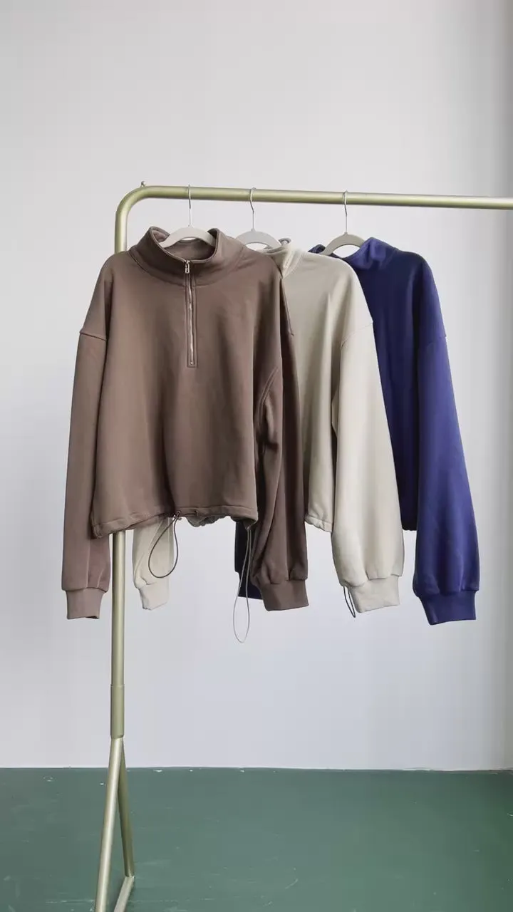 Half-Zip Pullover Sweatshirt Relaxed Fit