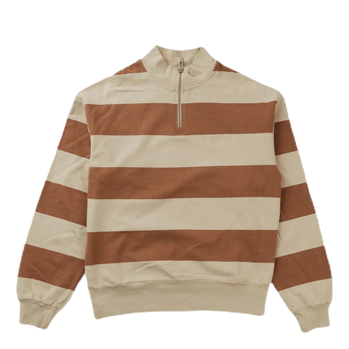 Half Zip Sweat Off White Stripe