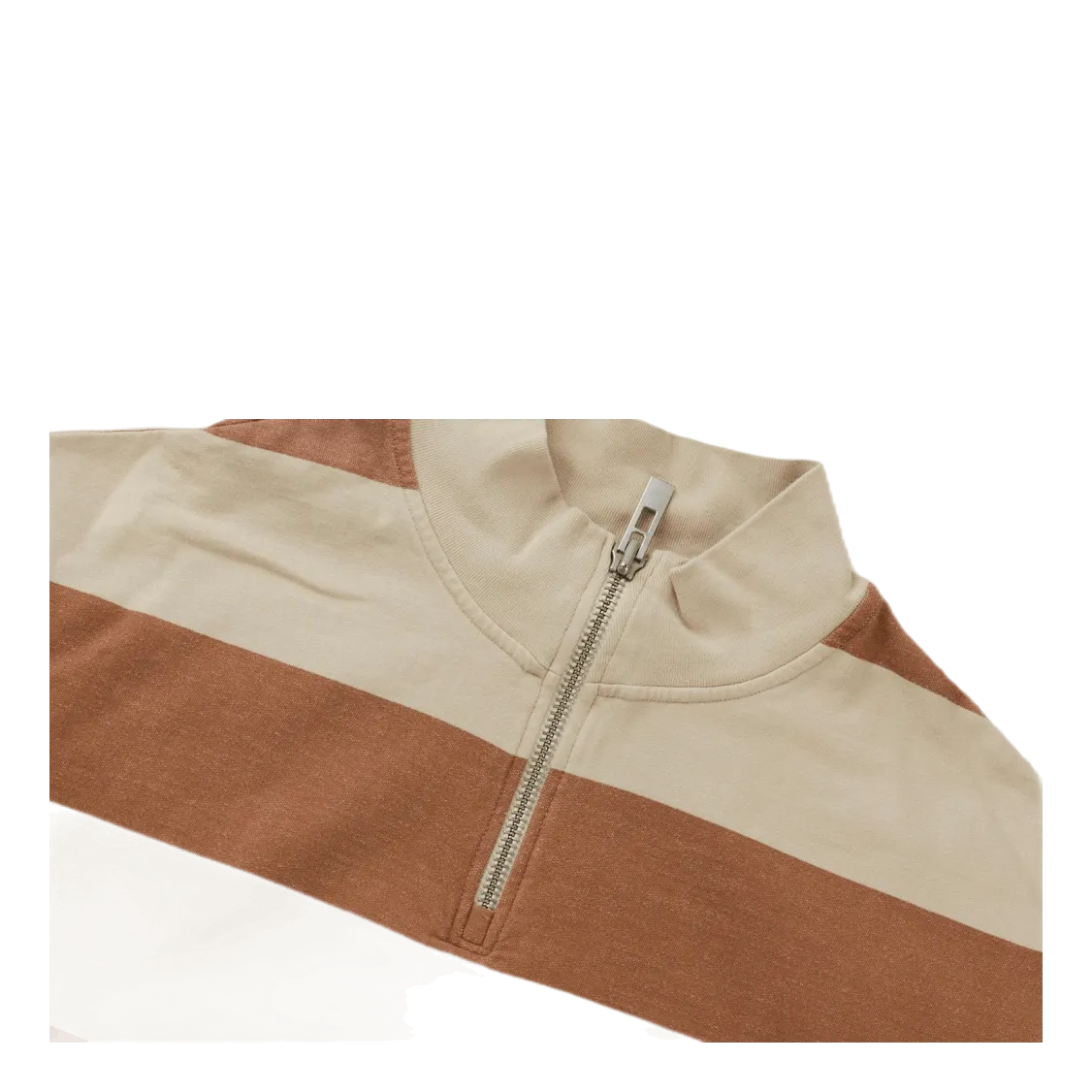 Half Zip Sweat Off White Stripe