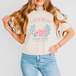 Las Vegas Social Club | Relaxed Fit Cropped Tee