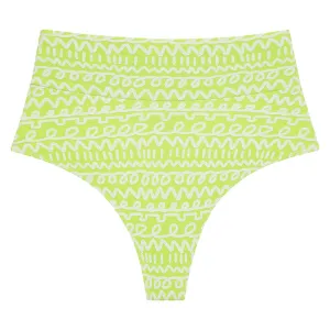 Lime Icing Added Coverage High Rise Bikini Bottom