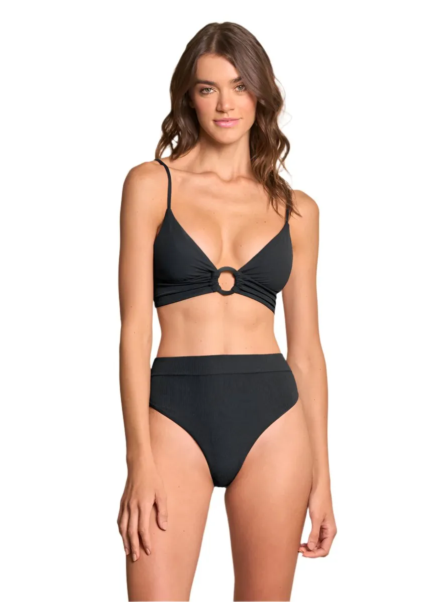 Maaji Onyx Suzy Q High Rise/High Leg Bikini Bottom