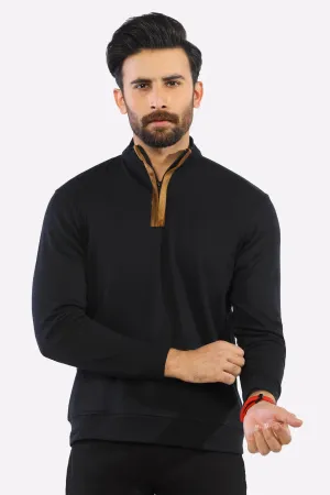 Men Black Basic Sweatshirt