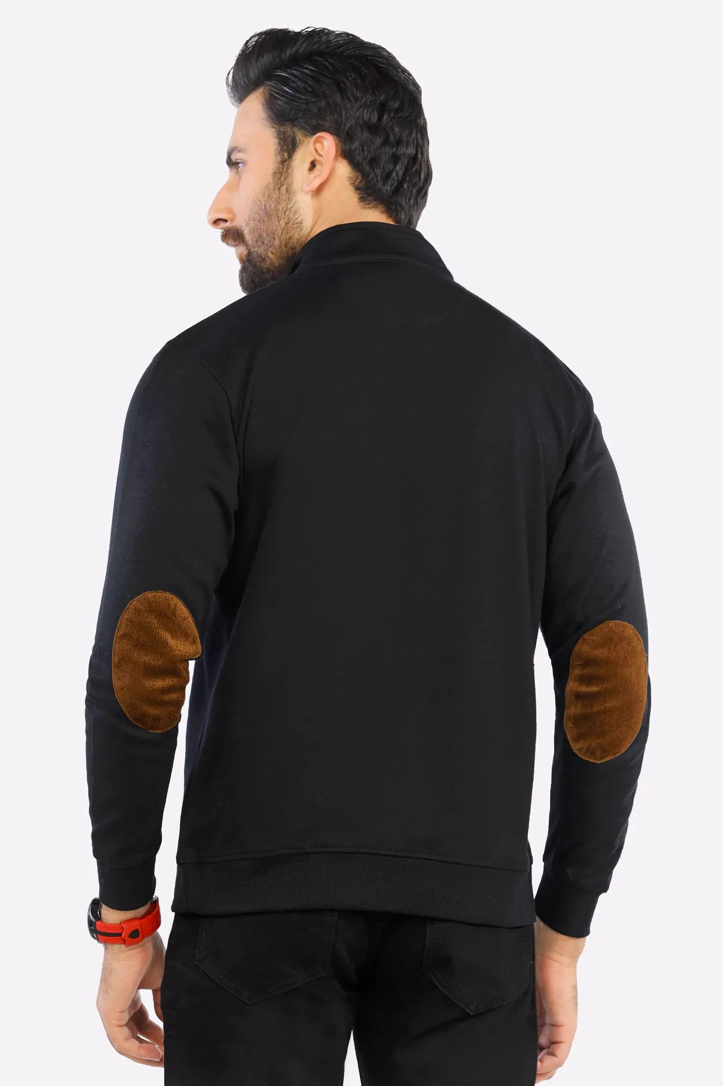 Men Black Basic Sweatshirt